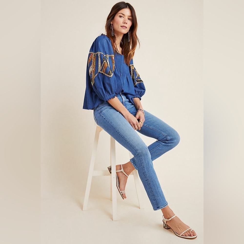 MOTHER Mid-Rise Dazzler Ankle in Hey Sun